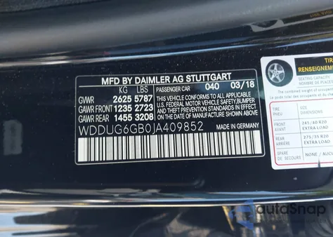 2018 Mercedes-Benz S 450 4Matic from USA, damaged, VIN WDDUG6GB0JA409852
